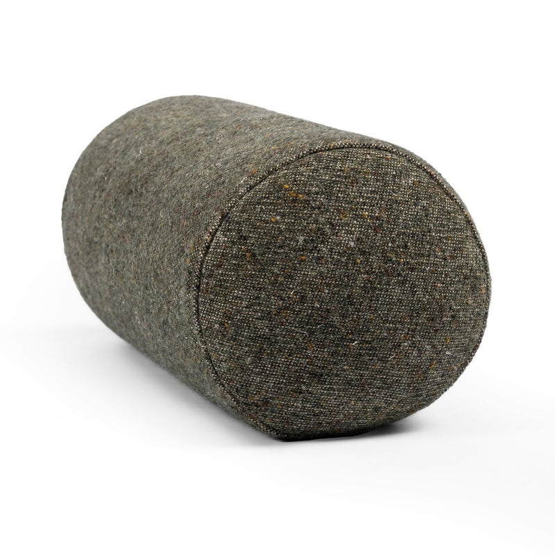 Stonewash Linen Bolster Pillow - Hasselt Olive Green