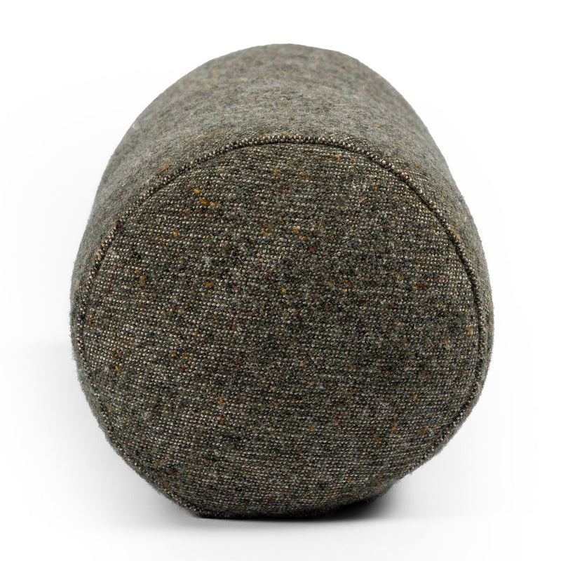 Stonewash Linen Bolster Pillow - Hasselt Olive Green