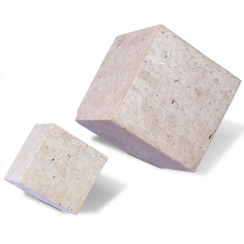 Travertine Cube Sculpture Set - Romano Fosse Travertine