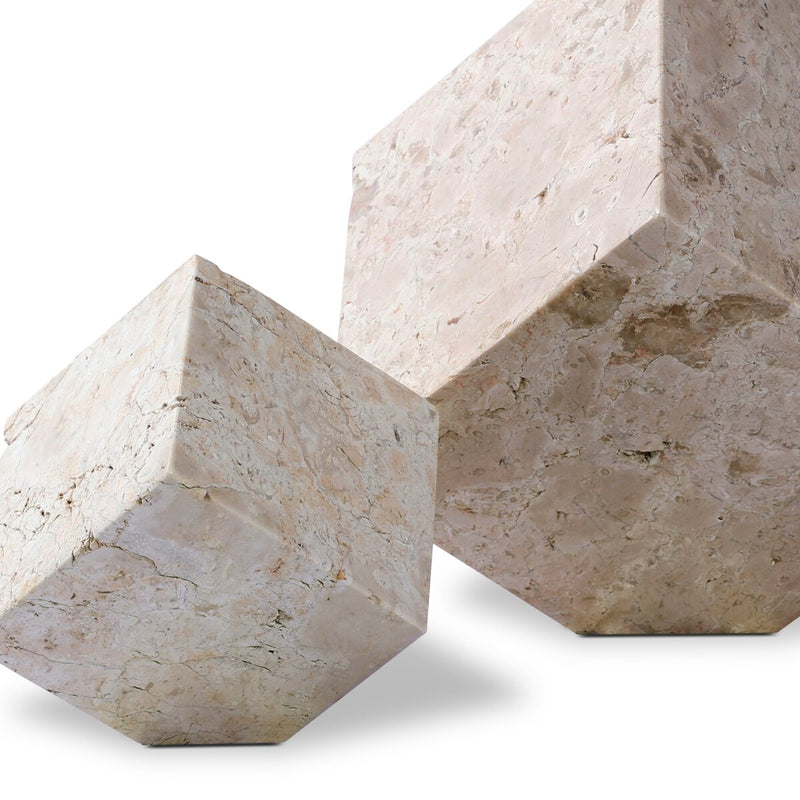 Travertine Cube Sculpture Set - Romano Fosse Travertine