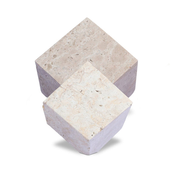 Travertine Cube Sculpture Set - Romano Fosse Travertine