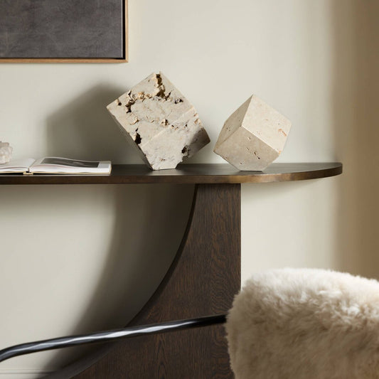 Travertine Cube Sculpture Set - Romano Fosse Travertine
