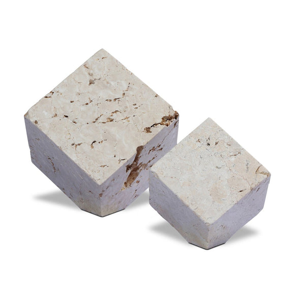 Travertine Cube Sculpture Set - Romano Fosse Travertine