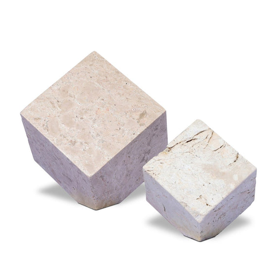 Travertine Cube Sculpture Set - Romano Fosse Travertine