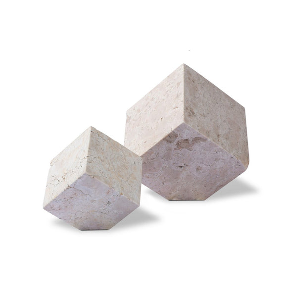 Travertine Cube Sculpture Set - Romano Fosse Travertine