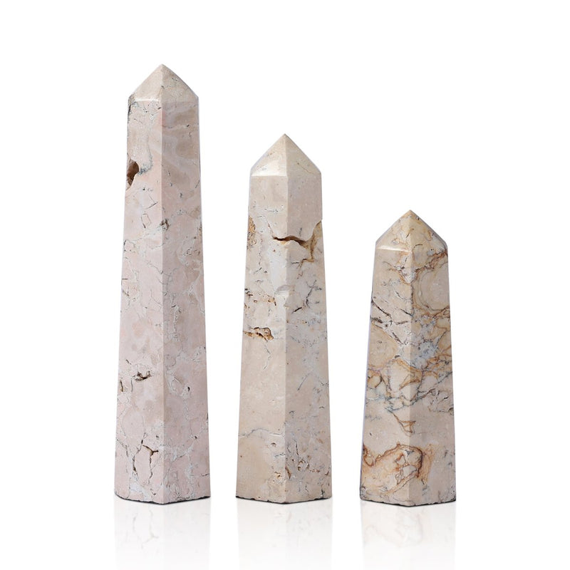 Travertine Obelisk Set - Romano Fosse Travertine