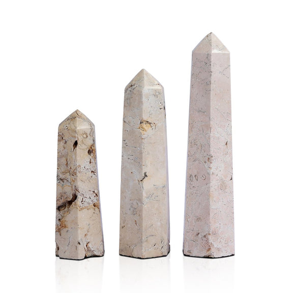 Travertine Obelisk Set - Romano Fosse Travertine
