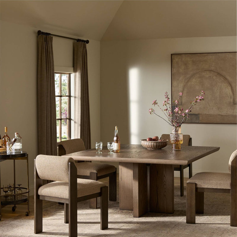 Ernest Square Dining Table - Shale Grey Oak Veneer