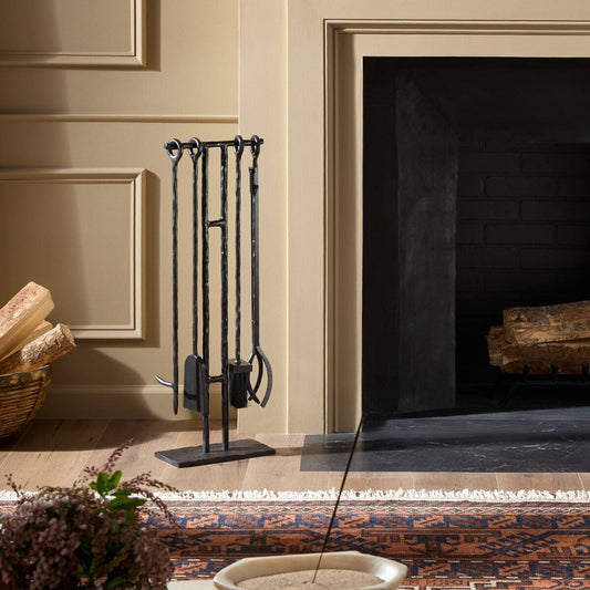 Jetta Fire Poker - Hammered Black Iron