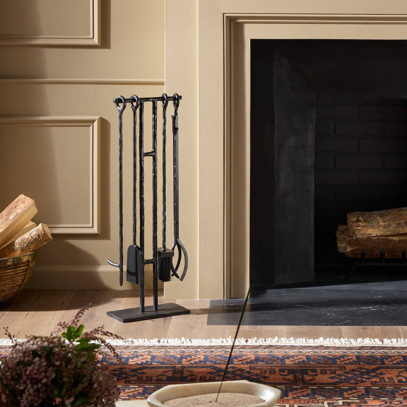 Jetta Fire Poker - Hammered Black Iron