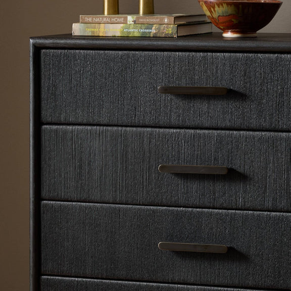 Rosenell 8 Drawer Dresser - Black Oak Veneer