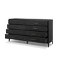Rosenell 8 Drawer Dresser - Black Oak Veneer