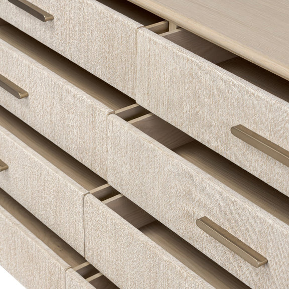 Rosenell 8 Drawer Dresser - Natural Oak Veneer