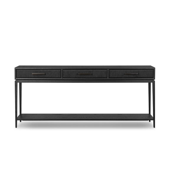 Rosenell Console Table - 78" - Black Oak Veneer