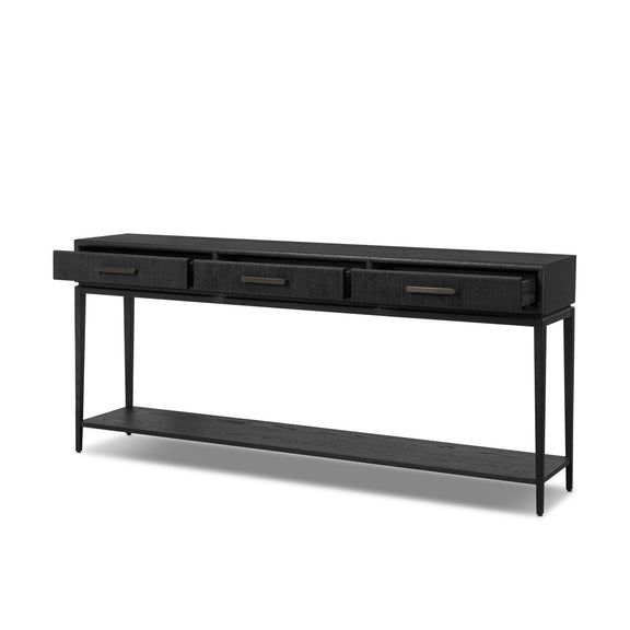 Rosenell Console Table - 78" - Black Oak Veneer