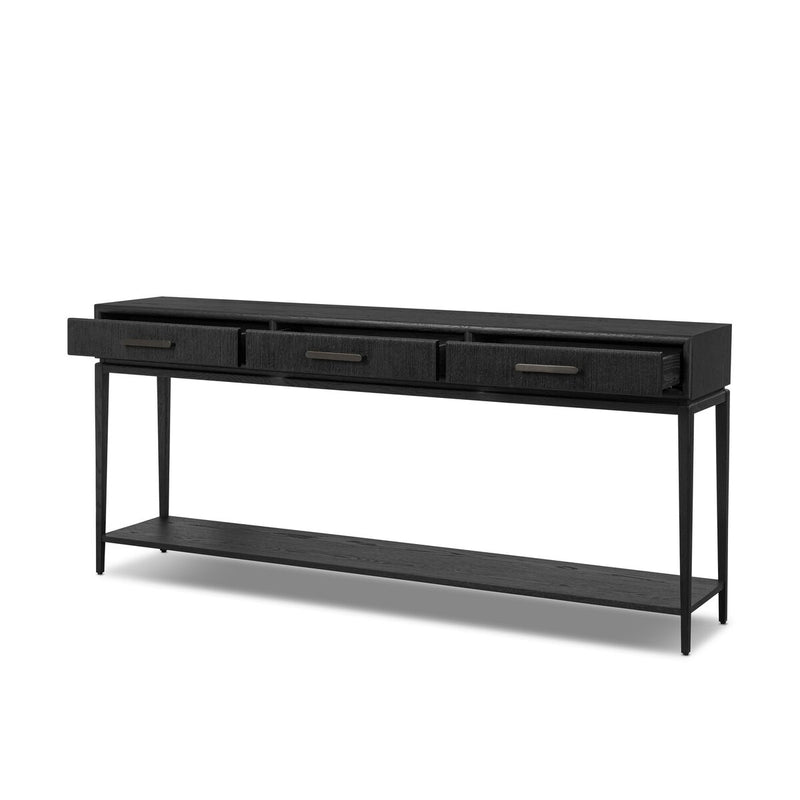 Rosenell Console Table - 78" - Black Oak Veneer