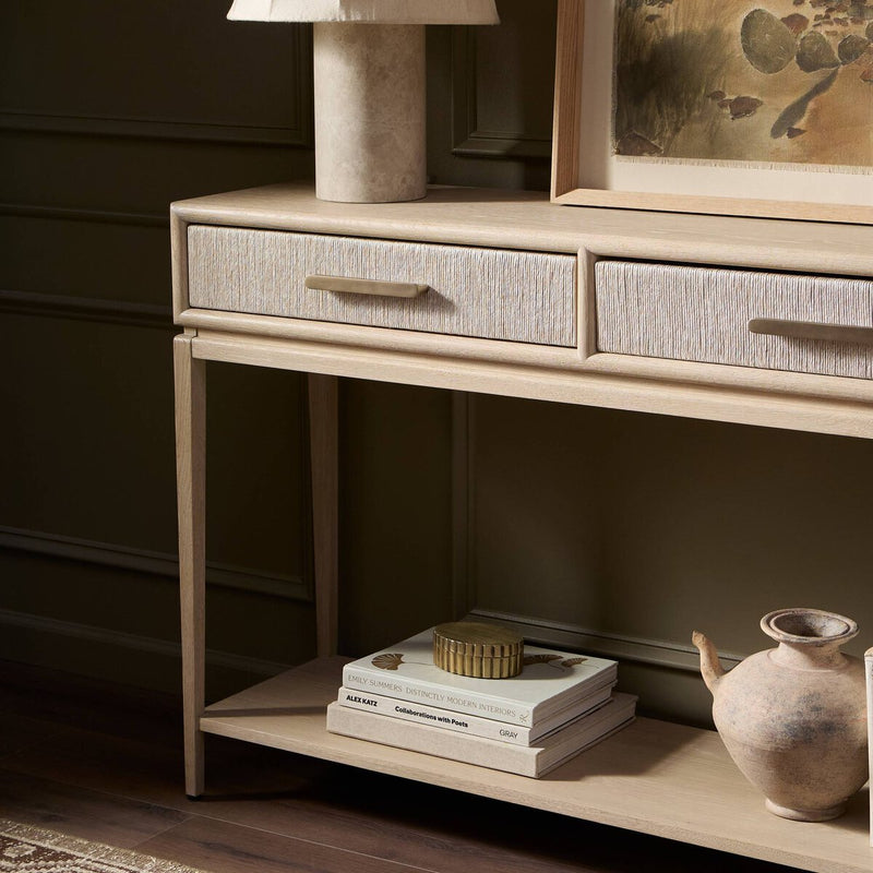 Rosenell Console Table - 78" - Natural Oak Veneer