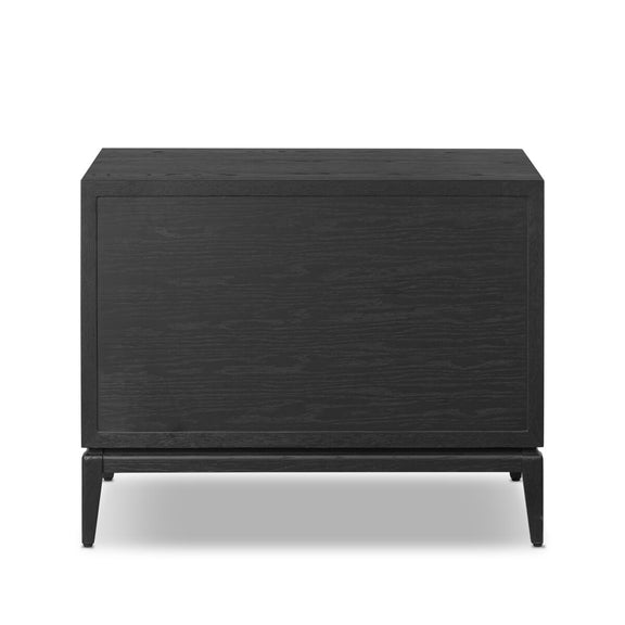 Rosenell Open Nightstand - Black Oak Veneer
