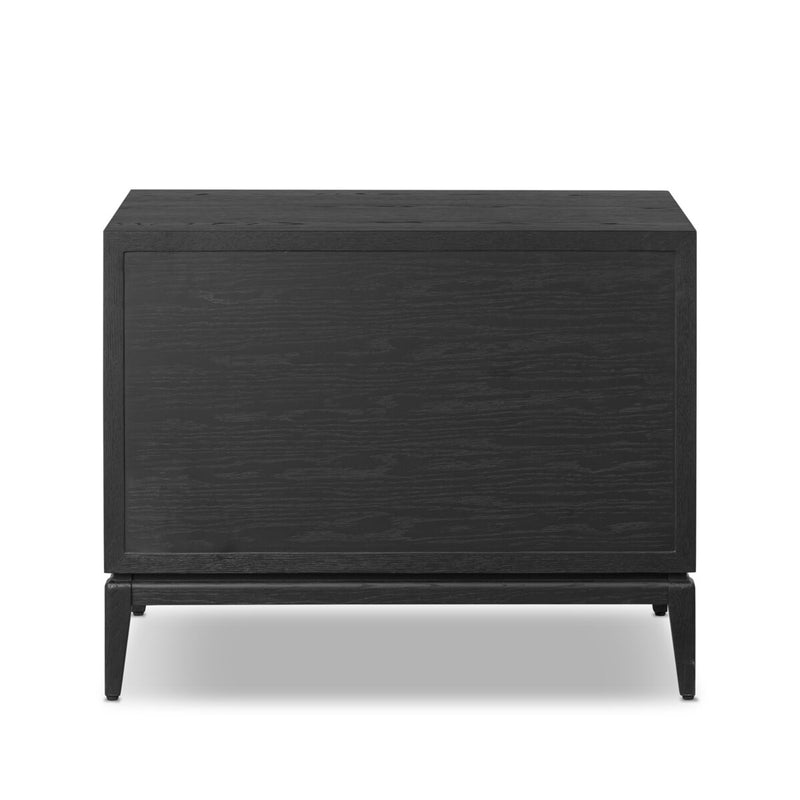 Rosenell Open Nightstand - Black Oak Veneer