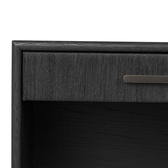 Rosenell Open Nightstand - Black Oak Veneer