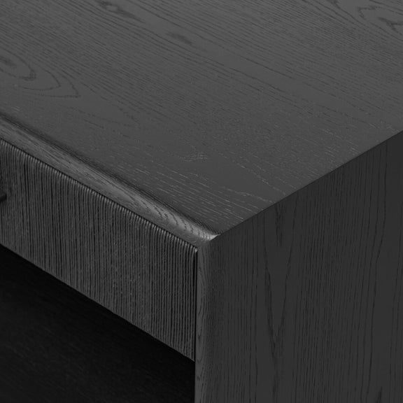 Rosenell Open Nightstand - Black Oak Veneer