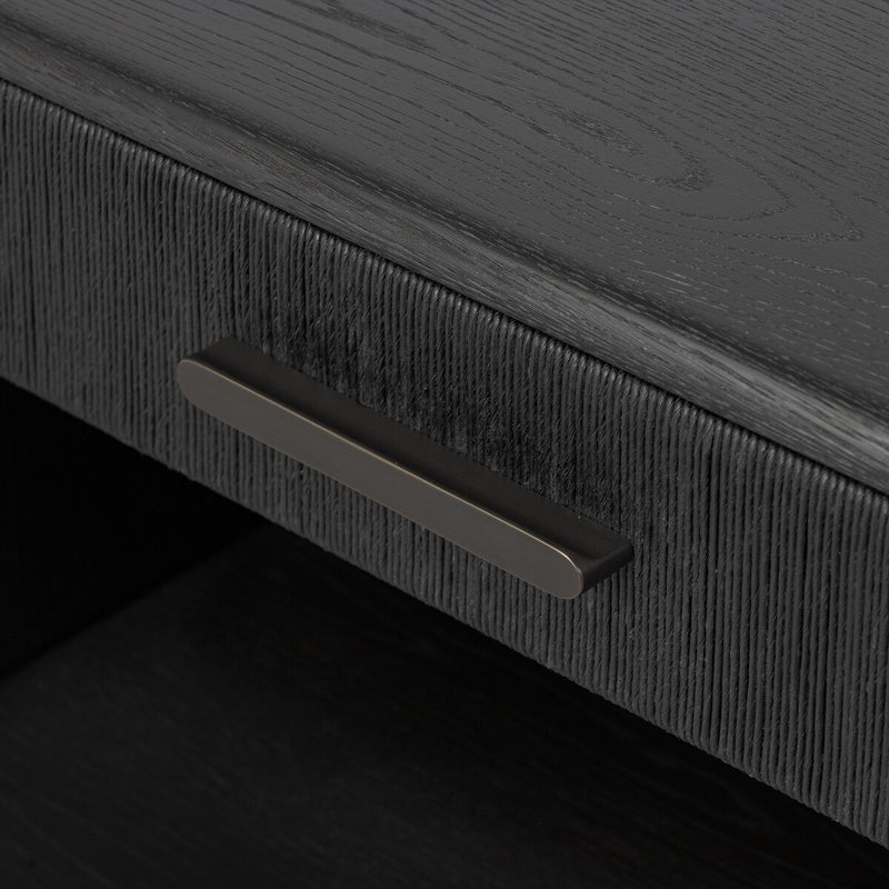 Rosenell Open Nightstand - Black Oak Veneer