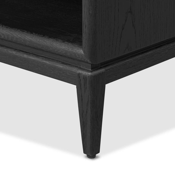 Rosenell Open Nightstand - Black Oak Veneer