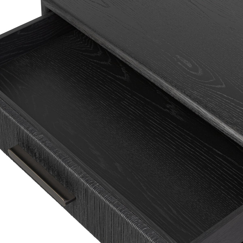 Rosenell Open Nightstand - Black Oak Veneer