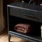 Rosenell Open Nightstand - Black Oak Veneer