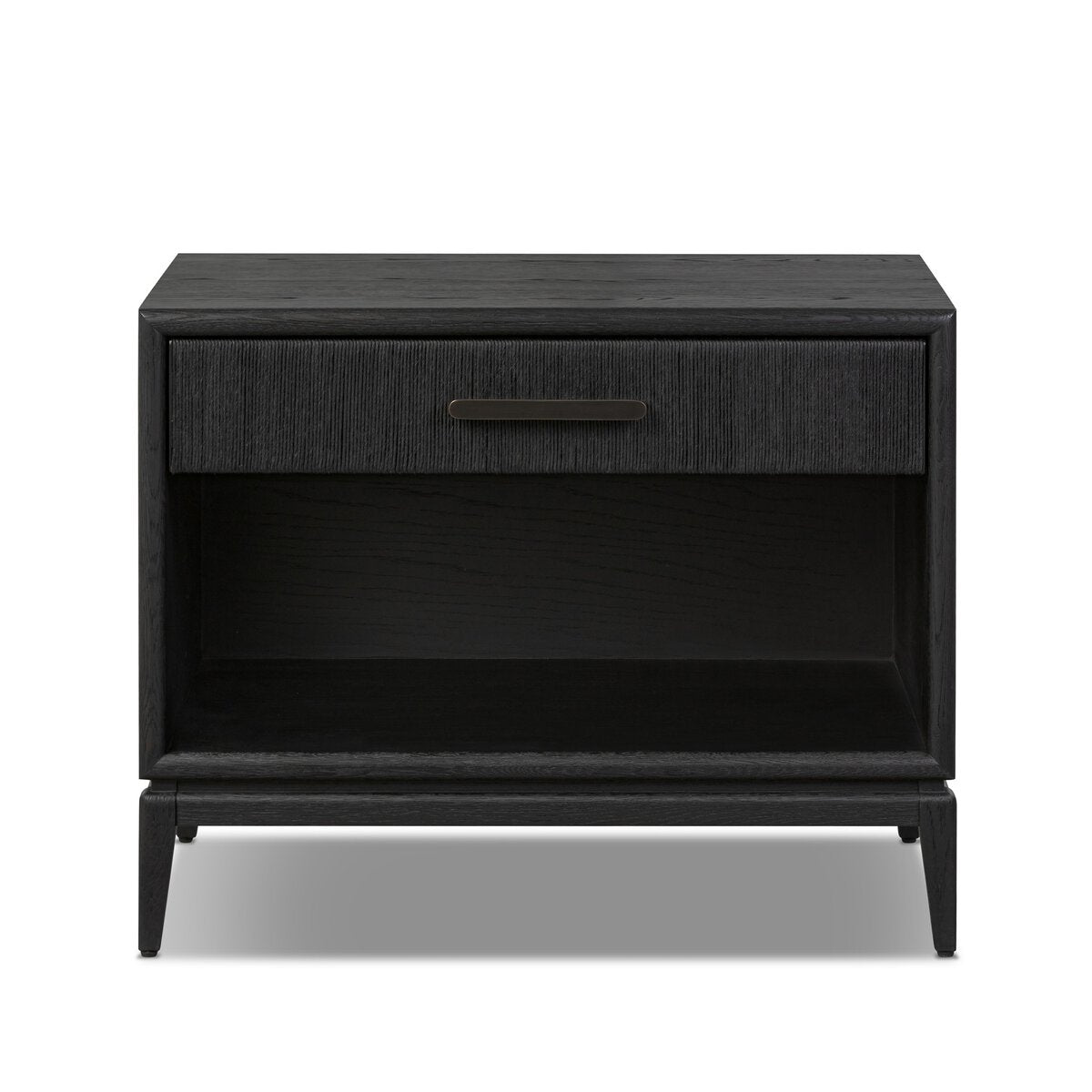 Rosenell Open Nightstand - Black Oak Veneer