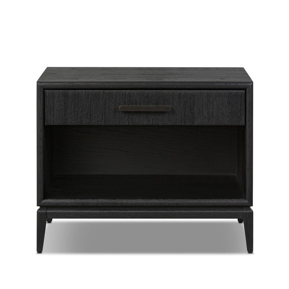Rosenell Open Nightstand - Black Oak Veneer