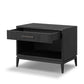 Rosenell Open Nightstand - Black Oak Veneer
