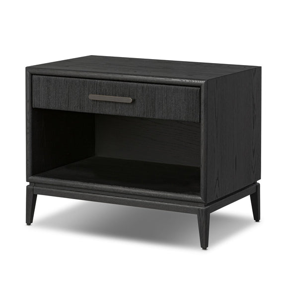 Rosenell Open Nightstand - Black Oak Veneer