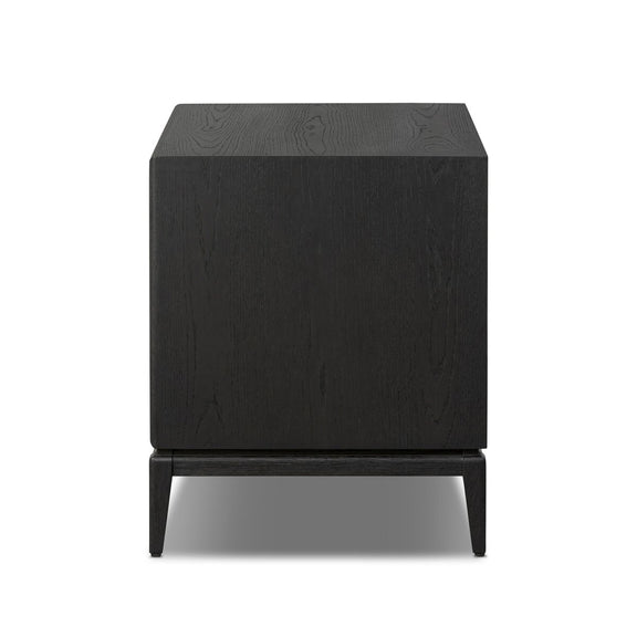 Rosenell Open Nightstand - Black Oak Veneer