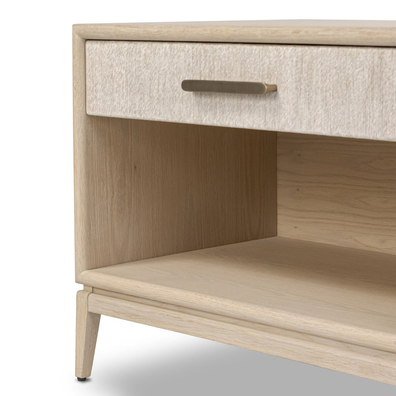 Rosenell Open Nightstand - Natural Oak Veneer