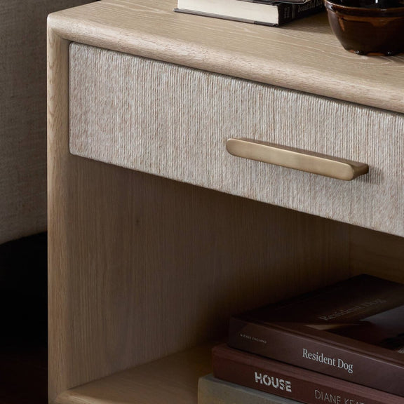 Rosenell Open Nightstand - Natural Oak Veneer