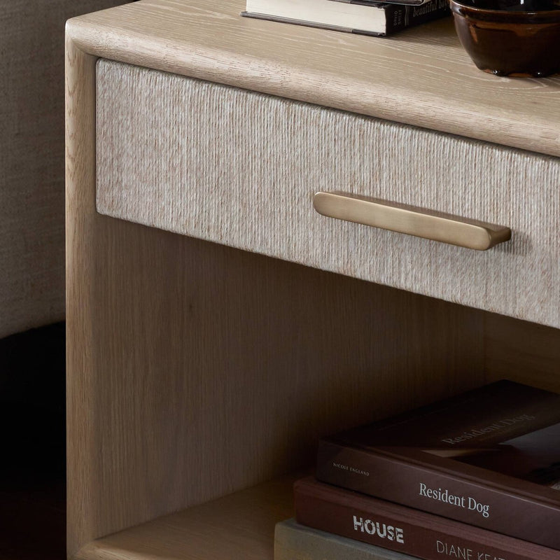 Rosenell Open Nightstand - Natural Oak Veneer