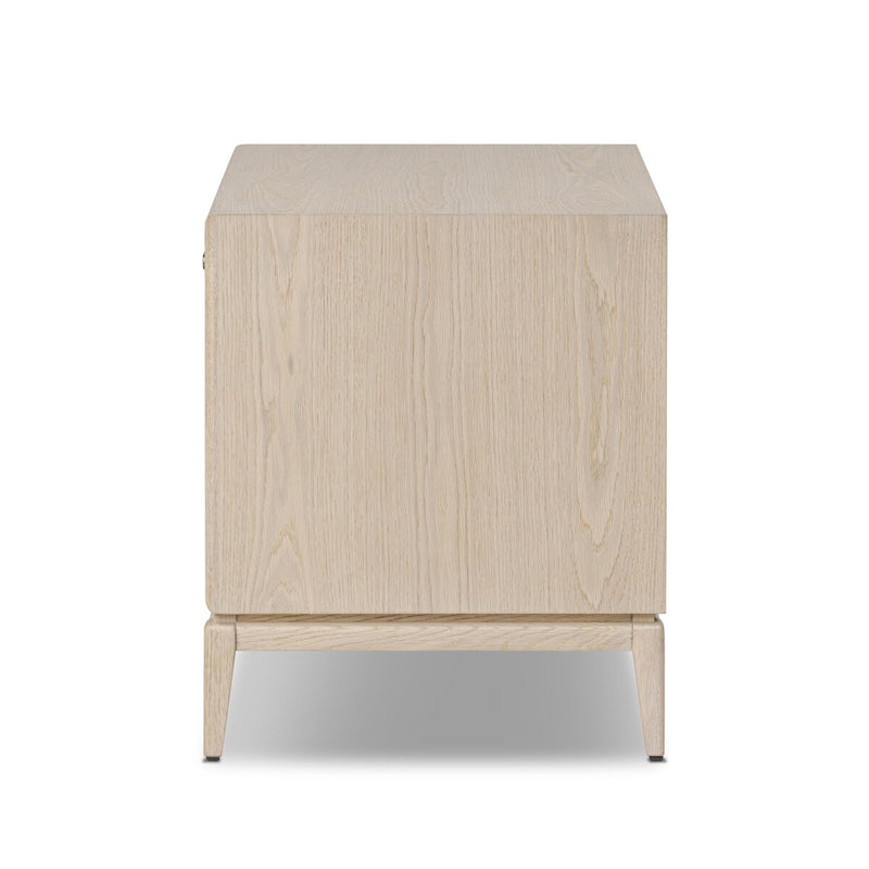 Rosenell Open Nightstand - Natural Oak Veneer