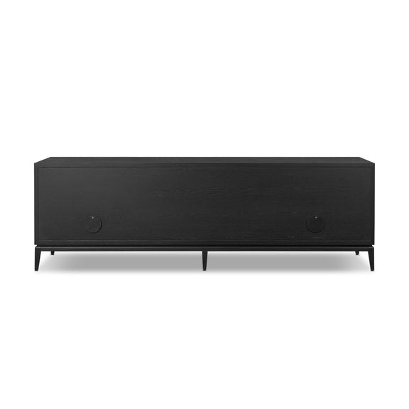 Rosenell Media Console - Black Oak Veneer