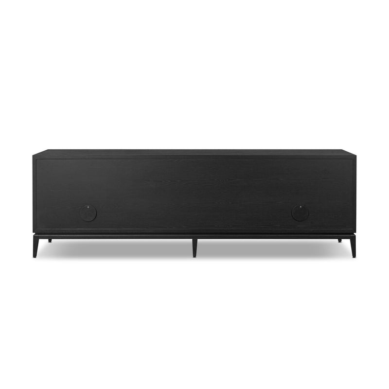 Rosenell Media Console - Black Oak Veneer