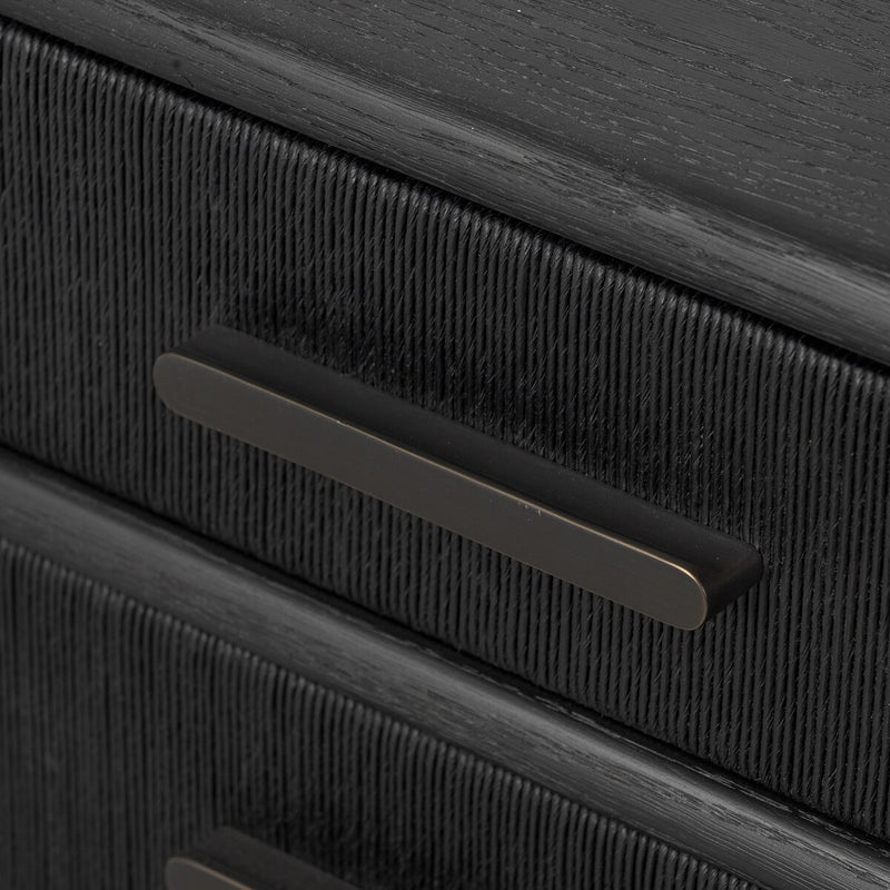 Rosenell Media Console - Black Oak Veneer