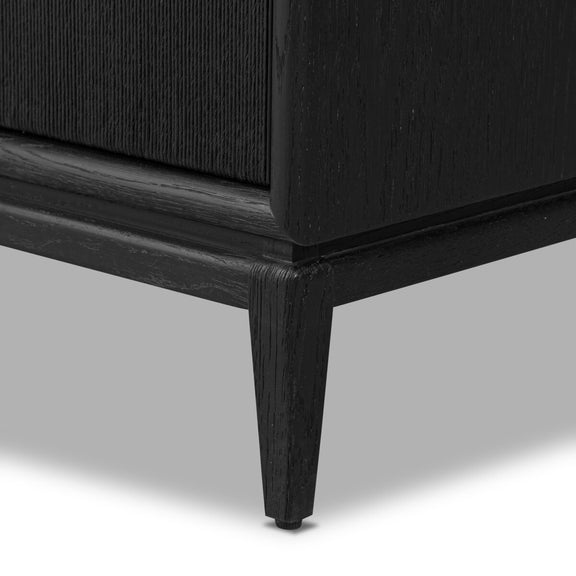 Rosenell Media Console - Black Oak Veneer