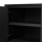 Rosenell Media Console - Black Oak Veneer