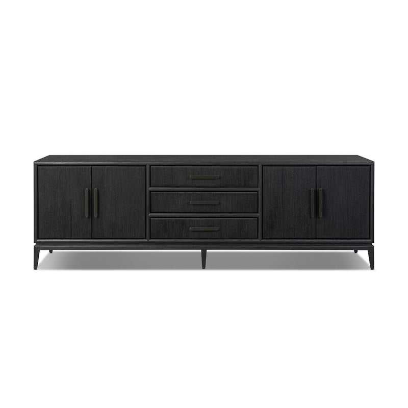 Rosenell Media Console - Black Oak Veneer