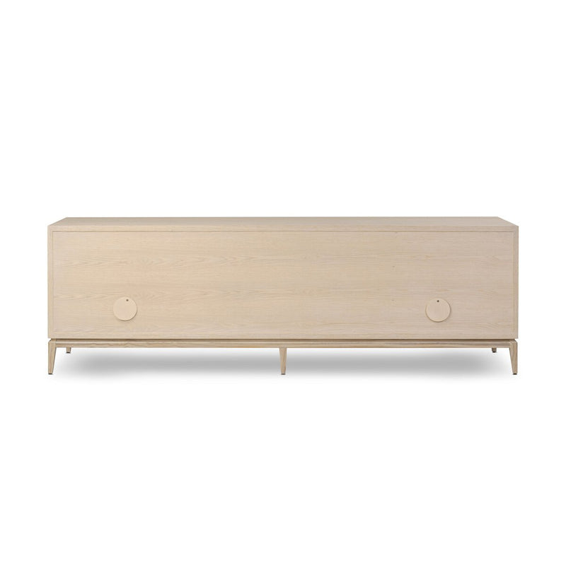 Rosenell Media Console - Natural Oak Veneer
