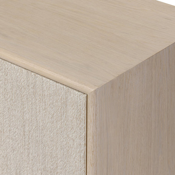 Rosenell Media Console - Natural Oak Veneer