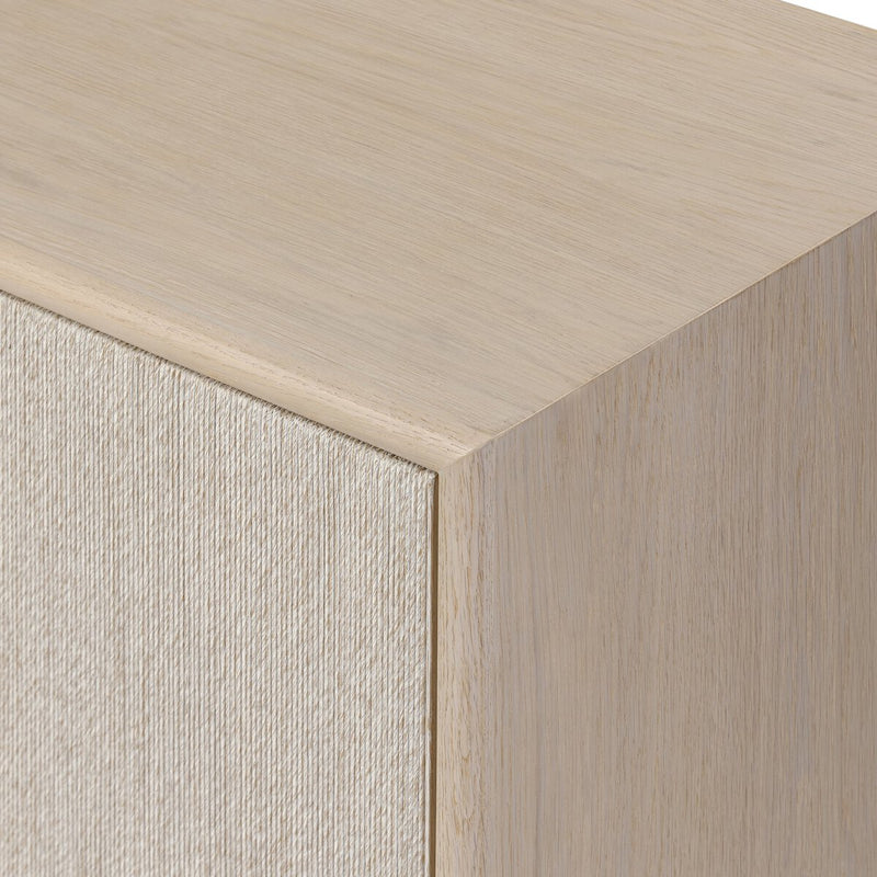 Rosenell Media Console - Natural Oak Veneer