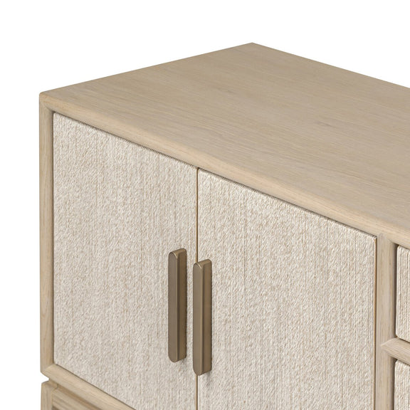 Rosenell Media Console - Natural Oak Veneer