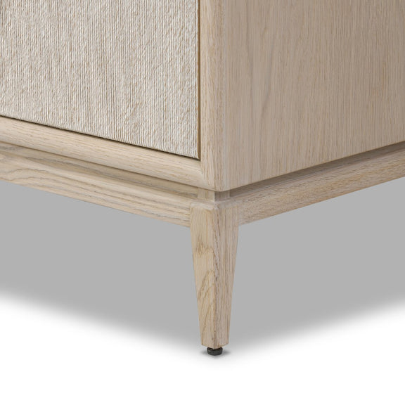 Rosenell Media Console - Natural Oak Veneer