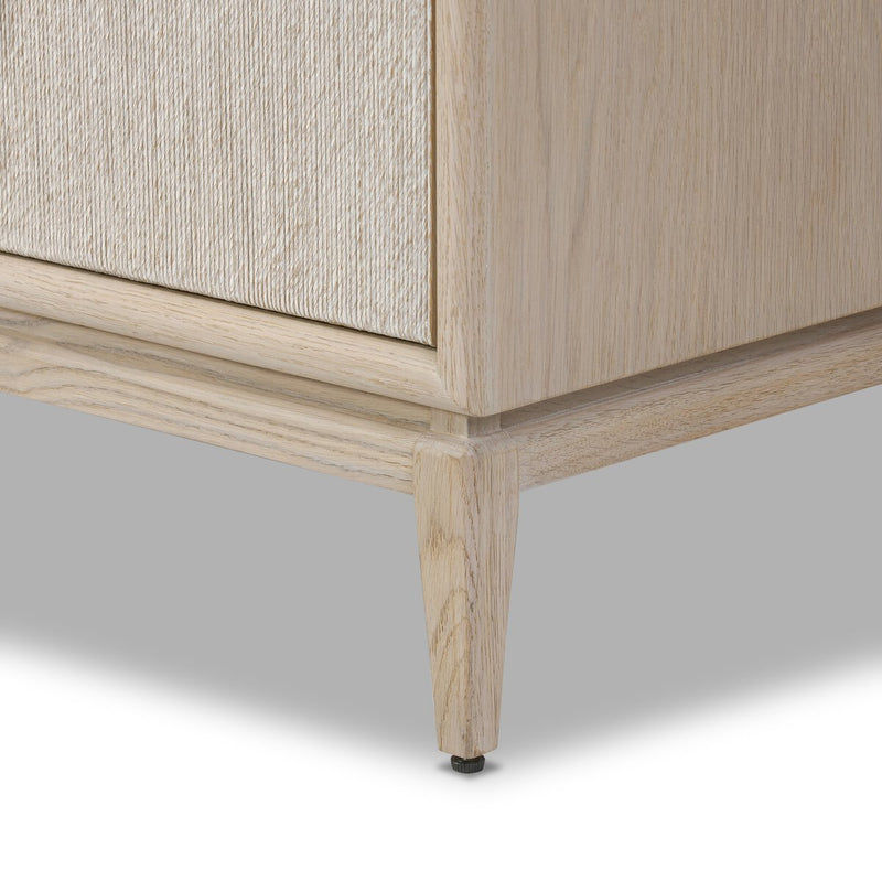 Rosenell Media Console - Natural Oak Veneer